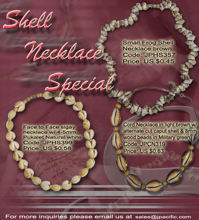 Philippine fashion natural ethnic shells accessories components